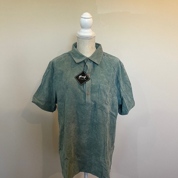 Hoooxi Shirts Hoooxi Short Sleeve Green Shirt Men Size L Poshmark